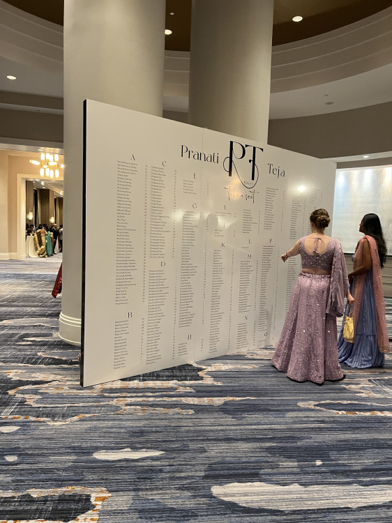 Backdrops and Seating Charts